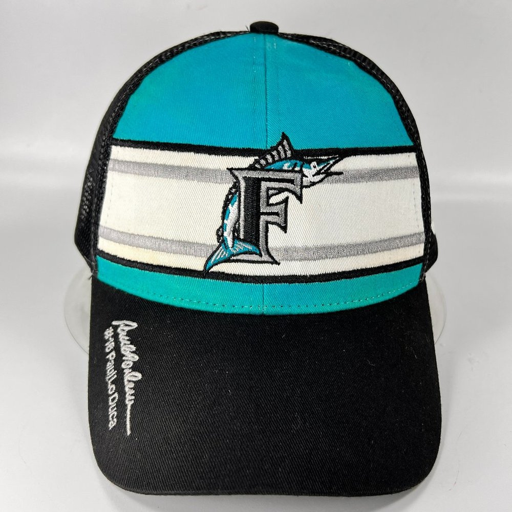 Florida Marlins MLB Cap Hat Snap Back Paul Lo Duca Trucker Mesh Baseball Mens